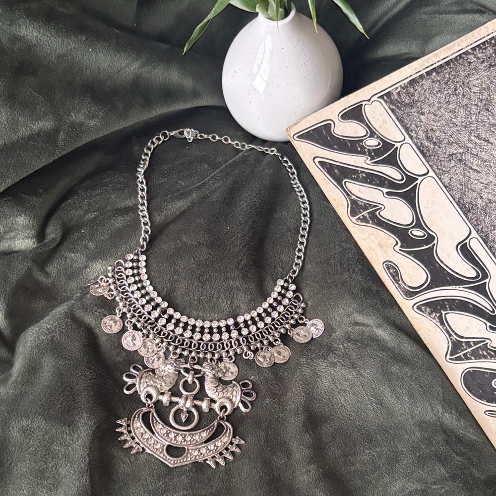 Silver Statement Festival Necklace